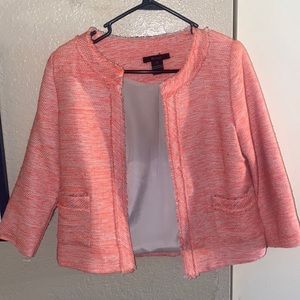 Pink and white blazer